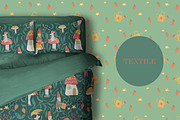 Forest cute gnomes patterns, a Pattern Graphic by watercolor kamill (Thumbnail 3 of 10)