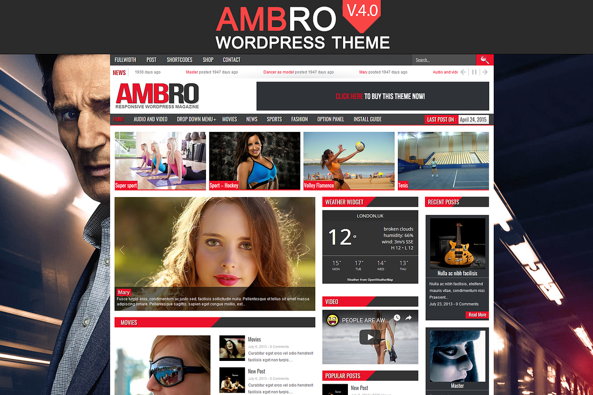Ambro Magazine WordPress Theme, a WordPress Template by beke (Photo 2 of 4)