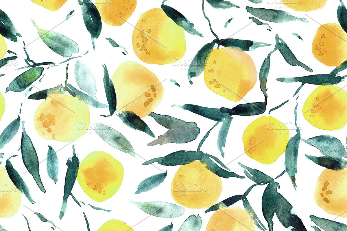 Sicilian orchard - seamless pattern, a Pattern Graphic by Katerina Tova (Photo 10 of 11)
