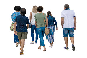 People walking at roman bridge, salamanca, spain, a Person Photo by DanFLCreativo