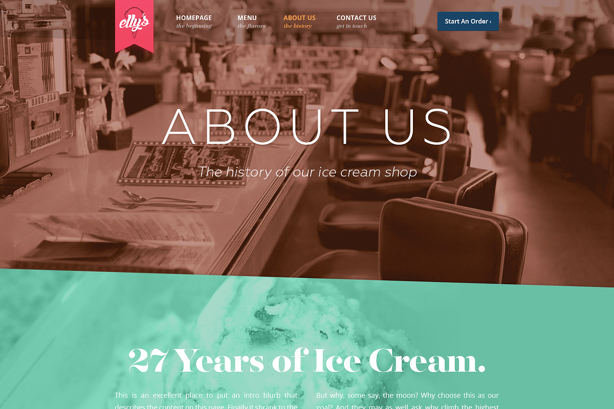 Elly's Ice Cream Deluxe PSD Template, a Websites & App Template by Mosaic Web Market (Photo 3 of 3)