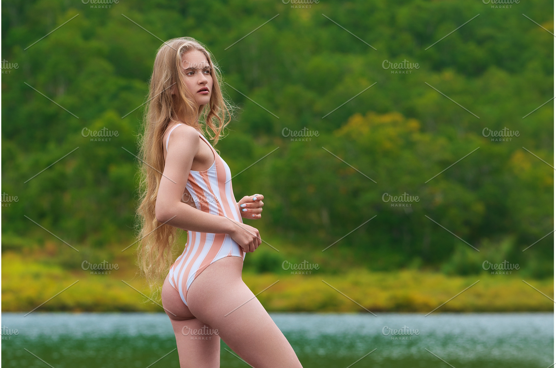 Young woman fashion model in one, a Person Photo by Alexander-Piragis