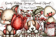 Quirky Peeking Spring Animals Clipar, an Illustration by designcity5 (Thumbnail 1 of 5)