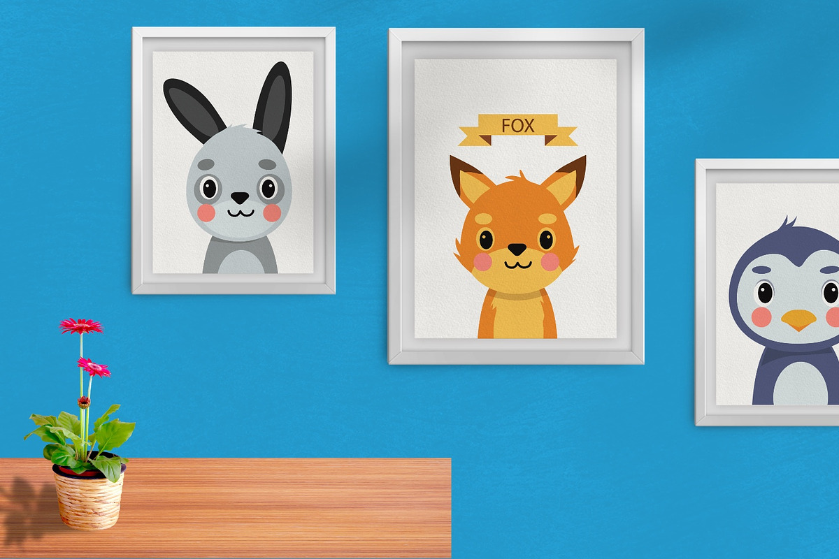 Cute Animals Potrait Illustration 2, an Animal Illustration by Vectorheroes (Photo 6 of 8)