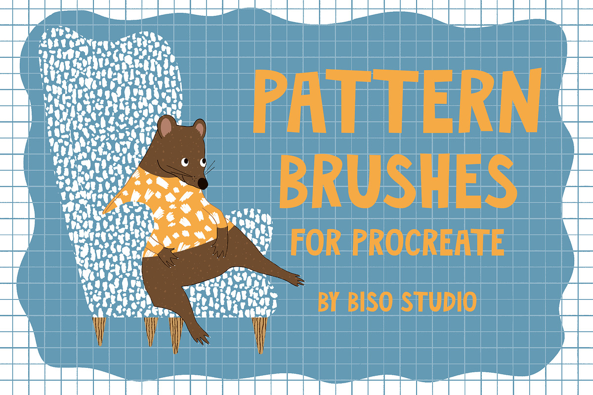 Pattern Brushes for Procreate, a Brush Add-On by Biso Studio (Photo 1 of 6)