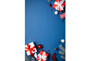 Red and white Christmas decorations, a Holiday Photo by Nadia-nb