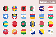 255 Flat & Vector World Flag Icons, an Icon by CustomIconDesign (Thumbnail 8 of 10)