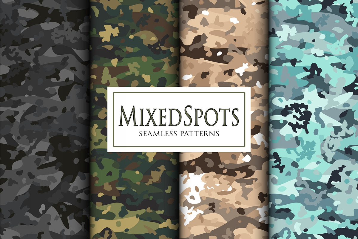 Mixed camouflage uniform patterns, a Pattern Graphic by ArchonDigitalShop (Photo 9 of 10)