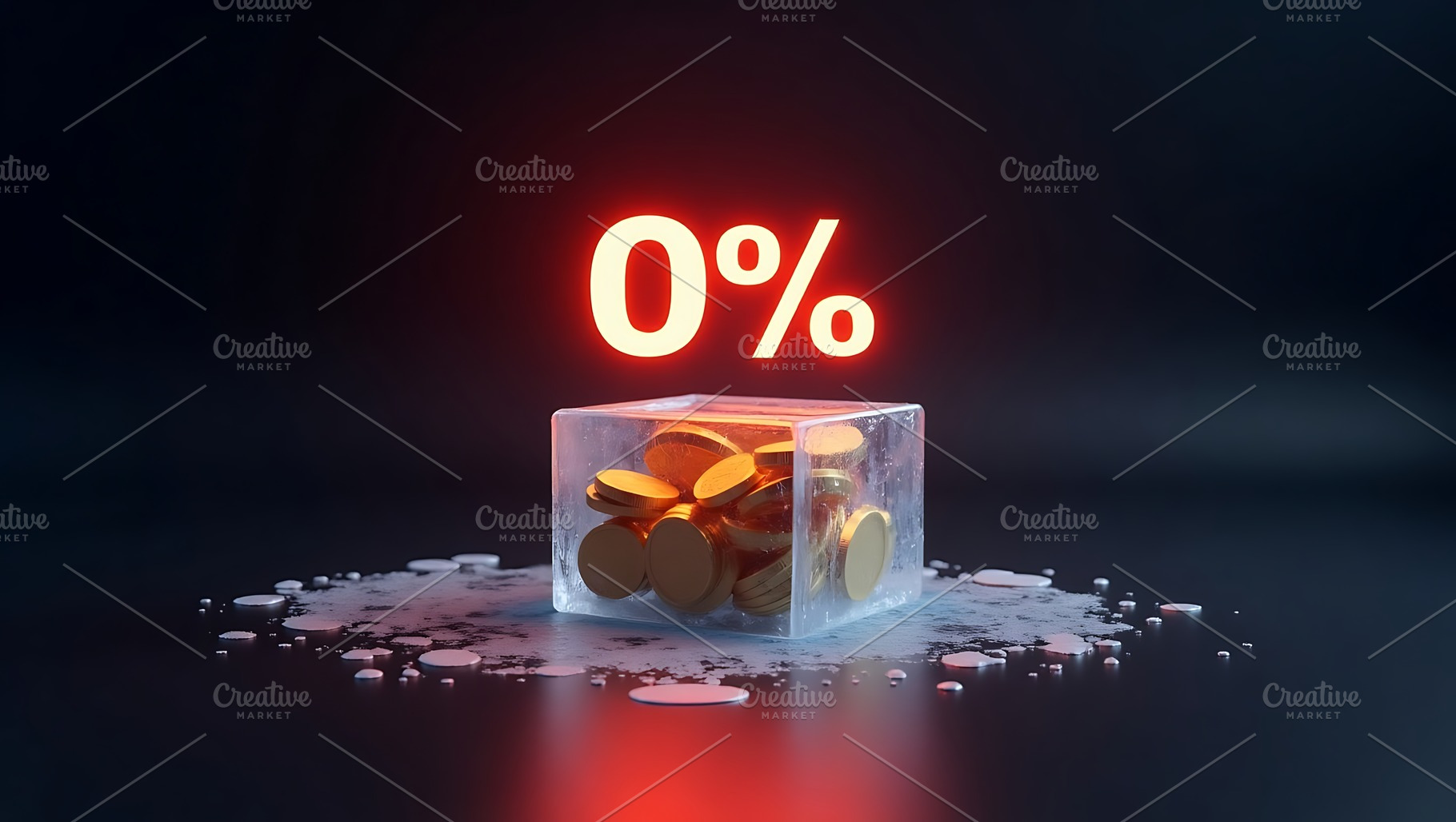 Zero percent interest rate concept, a Business Photo by Artonix