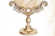 SET / 4 / Golden Eggs for EASTER, a Decorative Illustration by Nadin_Lebedeva (Thumbnail 2 of 8)