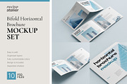 Bifold Horizontal Brochure Mockup, a Print Template by mockupatelier (Thumbnail 1 of 13)