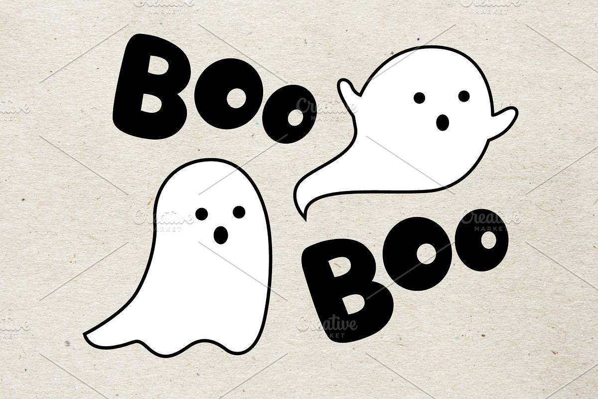 Cute Halloween Ghost Collections, a Decorative Illustration by Simply Factory