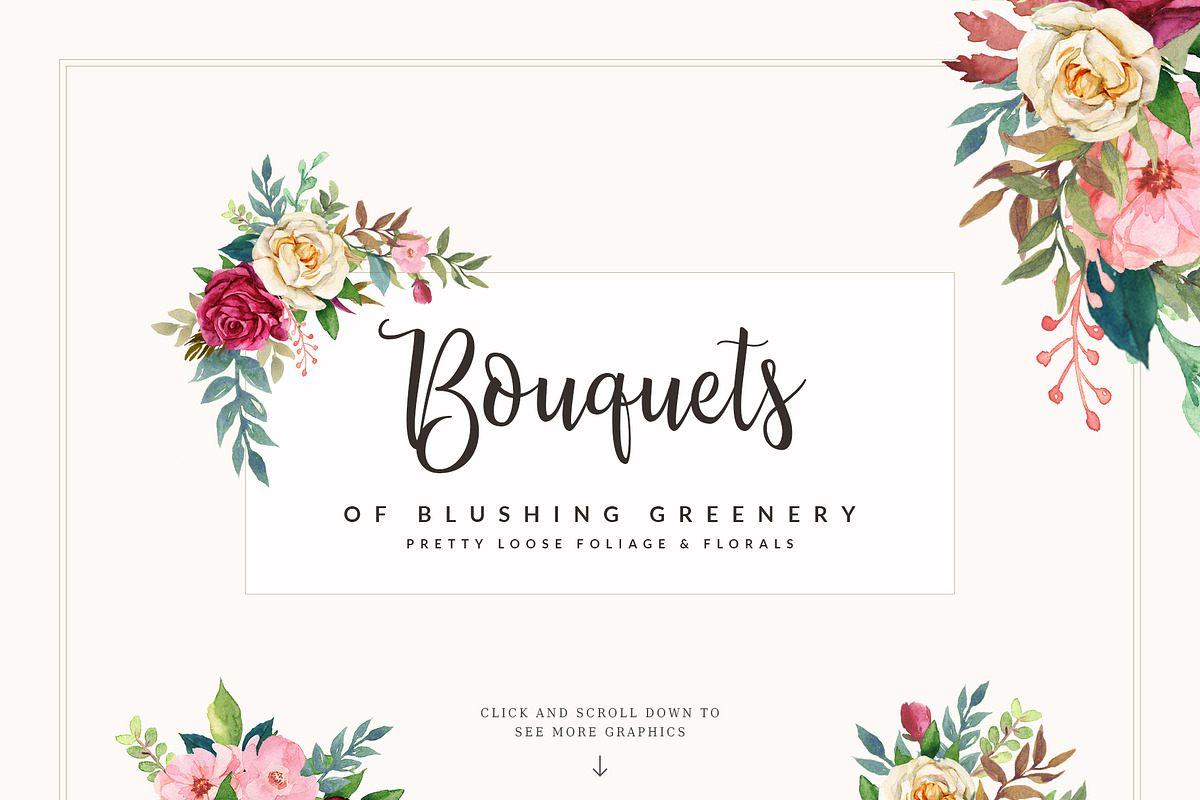 Watercolor Flower Clipart, an Illustration by Pixavics (Photo 3 of 7)