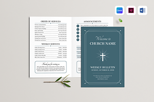 Church Bulletin | Canva, Word, Indd