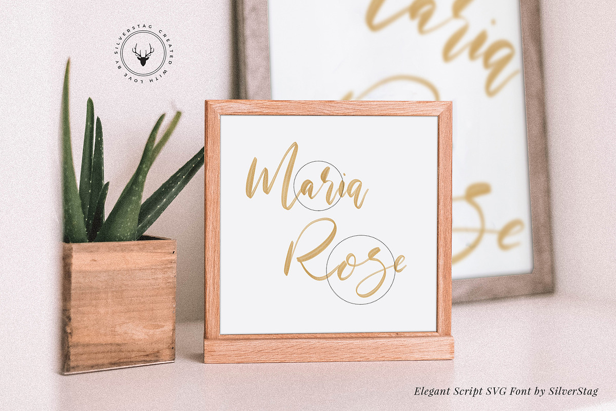 Maria Rose Elegant Script SVG Font preview 5