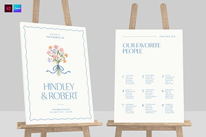 Wedding Welcome Sign & Seating Chart, a Poster Template by BrandPacks