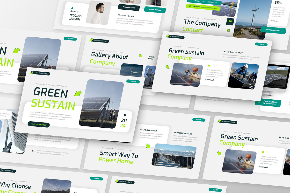 Sustainable Energy PowerPoint, a Presentation Template by MtvtdArt (Photo 3 of 6)