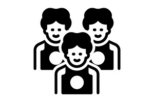 Teams group solid icon, a Solid Icon by Creative priyanka