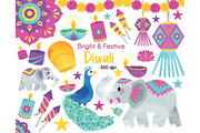 Diwali Clipart Bundle, Oil Lamp, a Seasonal Illustration by SugarPickle Clip Art (Thumbnail 1 of 3)