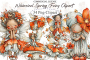 Whimsical Spring Fairy Clipart, an Illustration by designcity5 (Thumbnail 1 of 5)