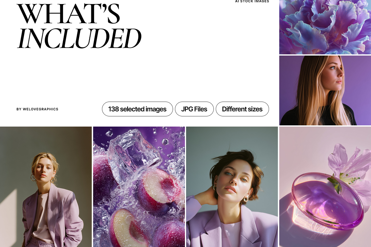138 Purple Fashion Stock Images, a Beauty & Fashion Photo by Welovegraphics (Photo 6 of 10)