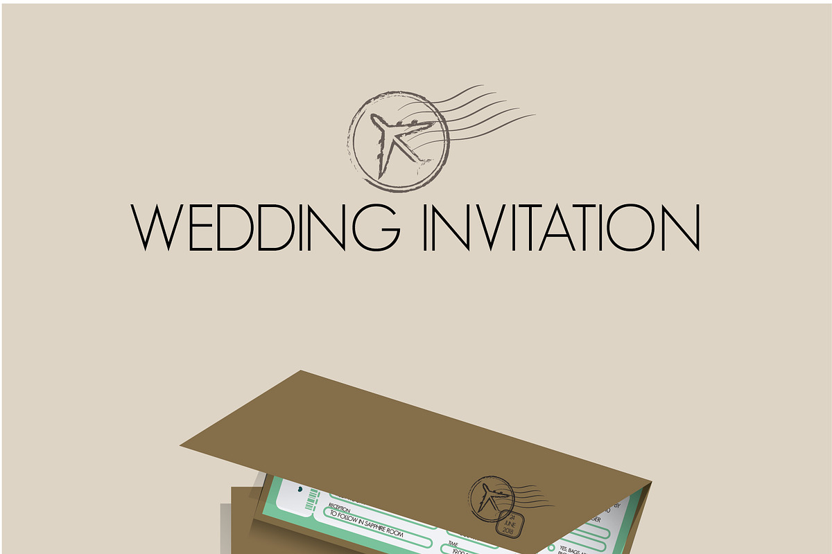 Wedding Invitation Boarding Pass, an Invitation Template by Lyllopop (Photo 1 of 3)
