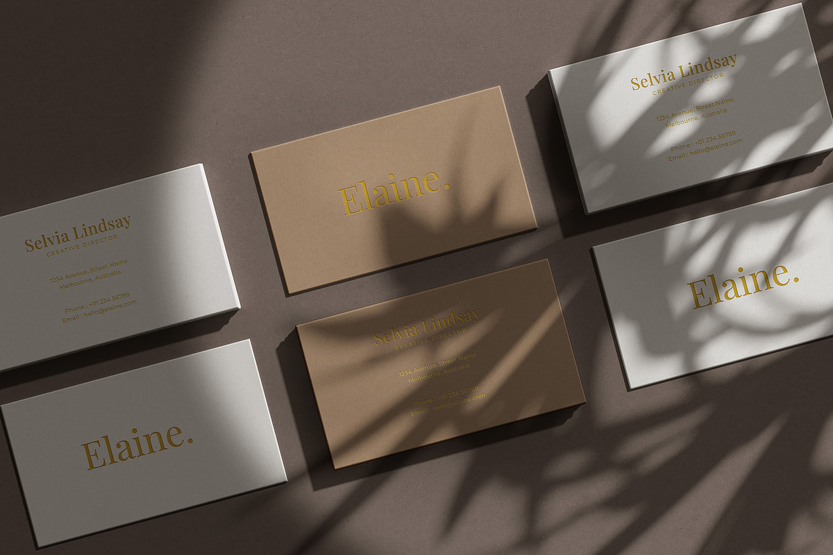 Elaine || Business Card Mockup, a Product Mockup by JafarNation (Photo 7 of 9)