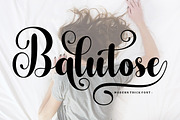Balutose, a Script Font by Bosstype Studio
