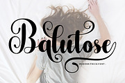 Balutose, a Script Font by Bosstype Studio (Thumbnail 1 of 7)