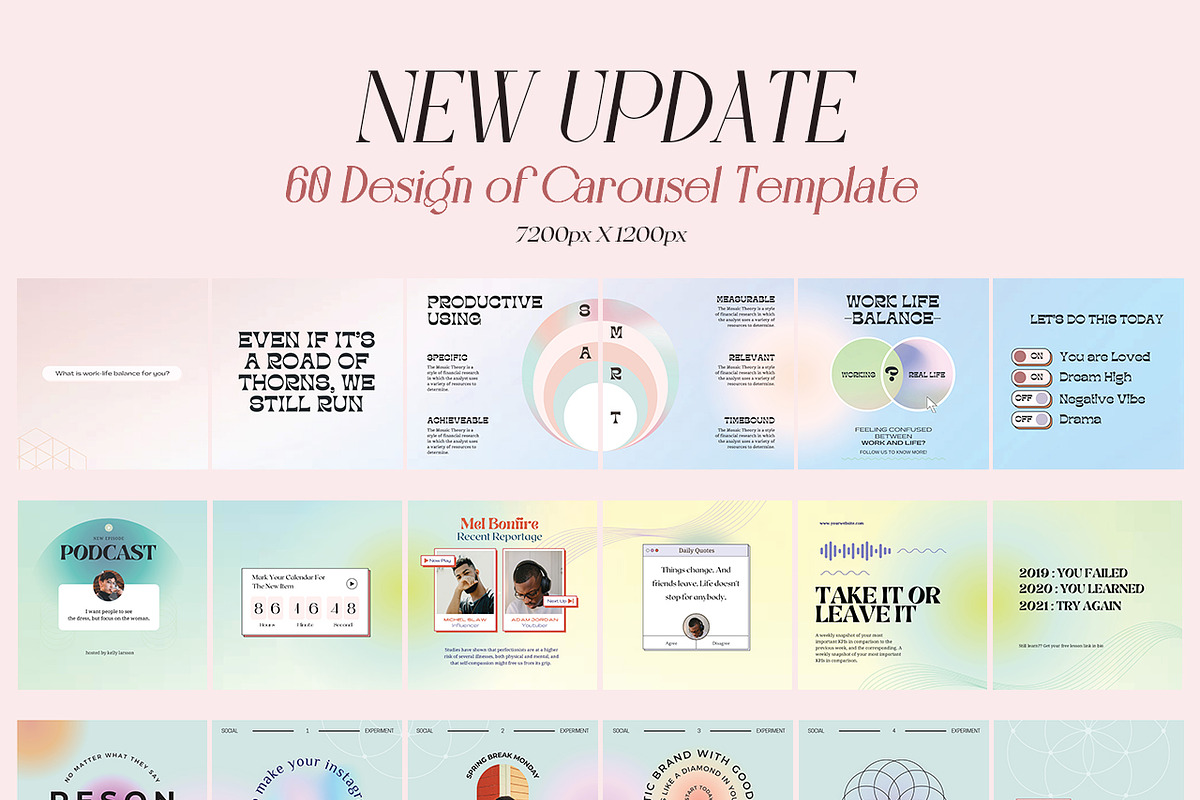 Instagram Aesthetic Gradient CANVA, a Social Media Template by Analogi Studio (Photo 2 of 36)