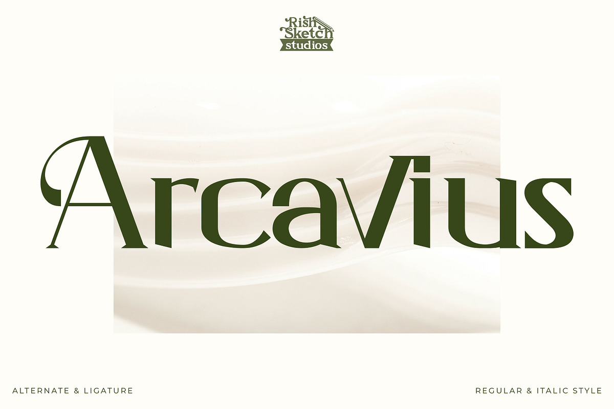 Arcavius - Modern Serif Font, a Serif Font by Rishsketch (Photo 1 of 15)