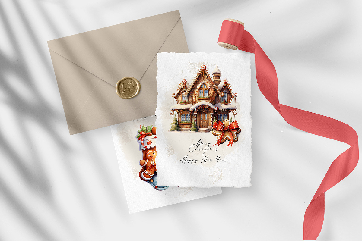 Christmas Gingerbread Clipart, a Food Illustration by Vasmila (Photo 2 of 6)