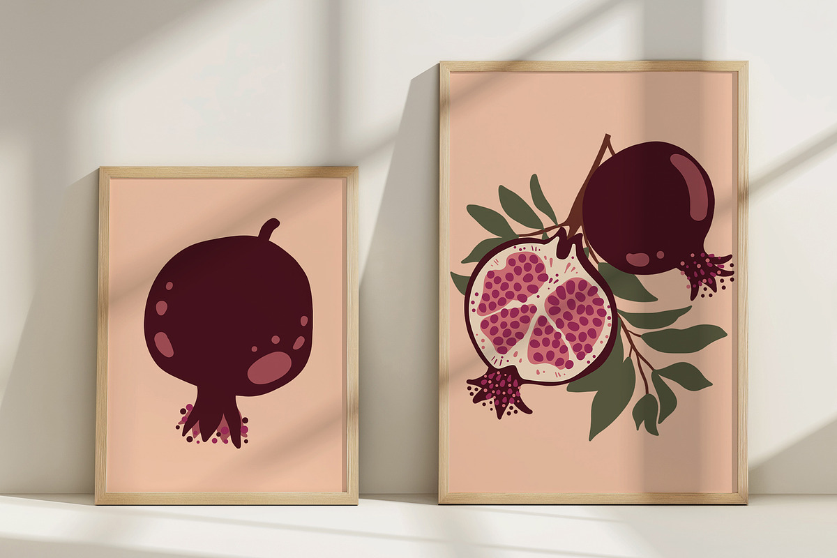 Botanical fruit clipart & frames, a Food Illustration by Carpet Tapete Pretzel (Photo 10 of 11)