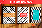 Retro Menu Board PSD, a Product Mockup by Bruno's Shop (Thumbnail 1 of 3)
