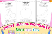 Preschool Fruits Tracing Book, a Decorative Illustration by Ink Gallery (Thumbnail 3 of 3)