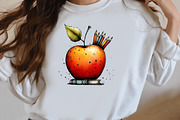 Back to School Apple Clipart Bundle, a Seasonal Illustration by Designworld (Thumbnail 6 of 7)