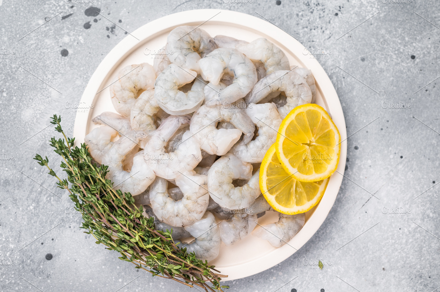 Fresh prawn shrimp tails on a wooden board. Gourmet ingredient w, a Food & Drink Photo by composter-box@mail.ru