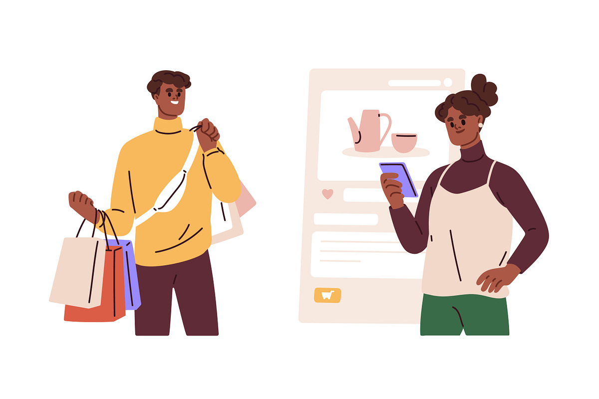 People shopping, choosing goods set, a Person Illustration by Good Studio (Photo 5 of 8)