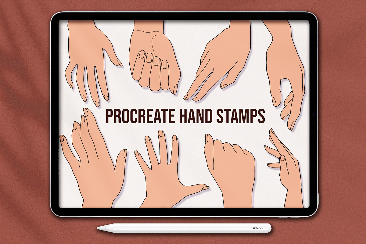 Procreate Hands Stamp Brushes, a Brush Add-On by SmuffizStudio (Photo 1 of 3)