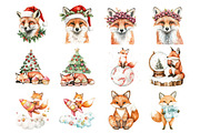 Christmas Fox Clipart, an Illustration by Design Market (Thumbnail 3 of 4)