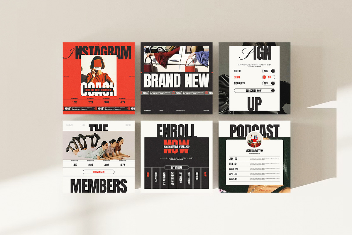 HUGE | Social Media Kit Template, a Social Media Template by ArtisanaAura (Photo 6 of 13)