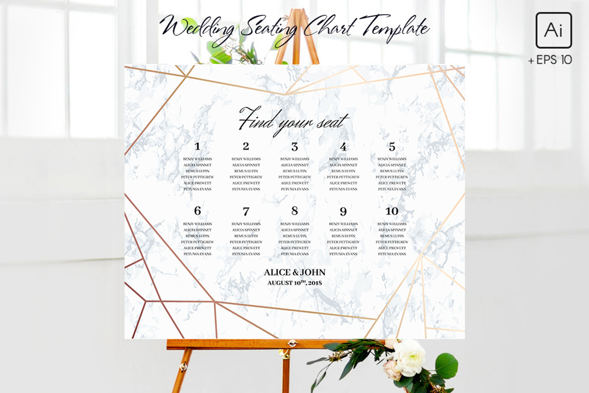 Wedding Seating Chart Template, an Invitation Template by ARg Design