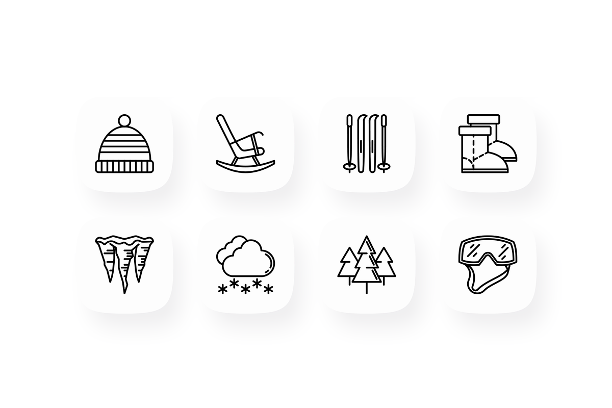 Winter 16 Thin Line Icons Set, an Outline Icon by Alex Blogoodf (Photo 4 of 5)