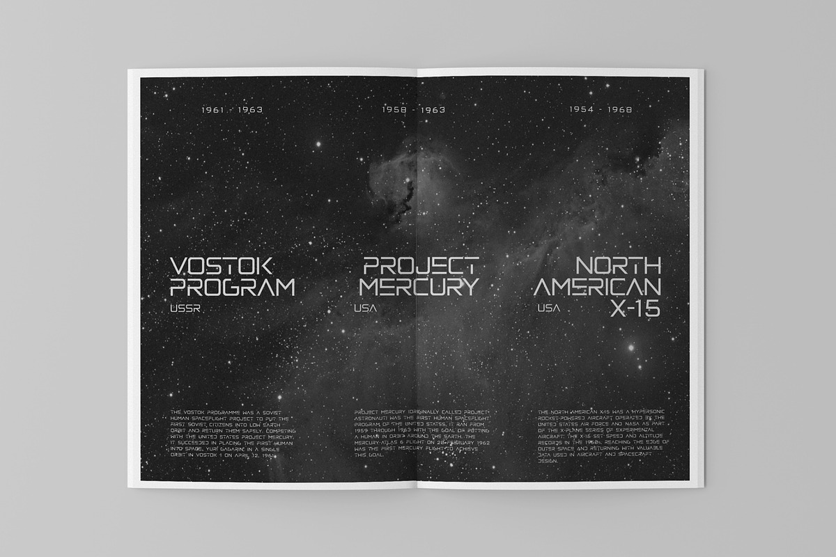 Realtro - Futuristic Font, a Sans Serif Font by Studio Siv (Photo 3 of 7)