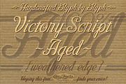 Victory Script Aged, a Font by CozyFonts Foundry (Thumbnail 1 of 4)