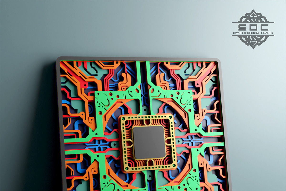 Binary Bloom mandala dxf file, laser, a Design Template by SwastikDesignsCrafts (Photo 1 of 6)