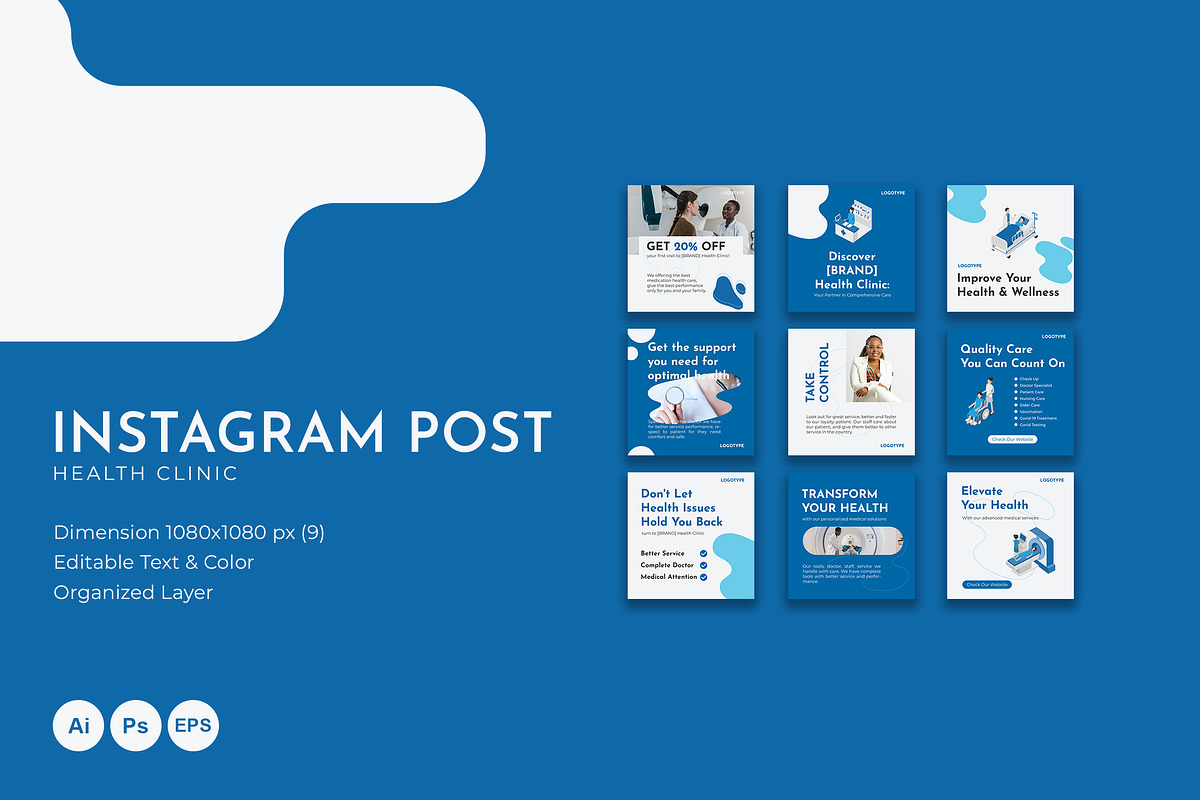 Health Clinic - Instagram Post, a Social Media Template by VUNIRA (Photo 1 of 3)