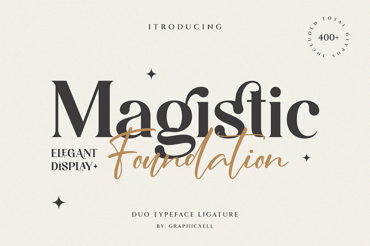 Magistic - Duo Ligature Typeface, a Serif Font by Graphicxell (Photo 1 of 10)