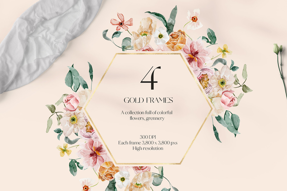 Spring summer flowers watercolor set, an Illustration by Grace Noboa Illustrations (Photo 8 of 15)