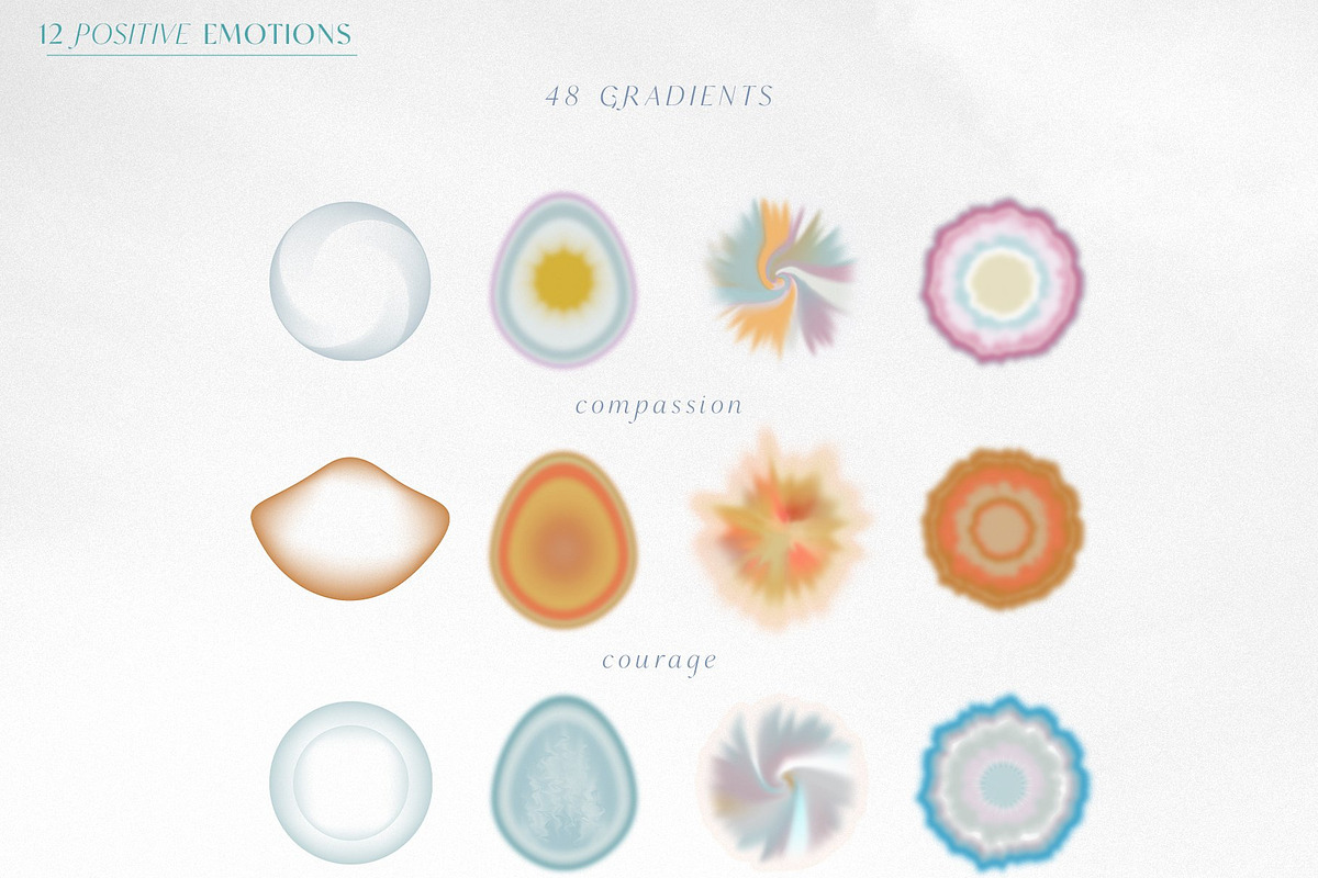 Emotions. Grainy Gradients